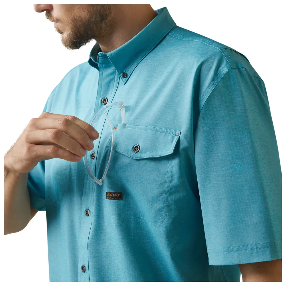 10043580 Ariat Men's Rebar Made Tough VentTEK™  DuraStretch™ Short Sleeve Work Shirt