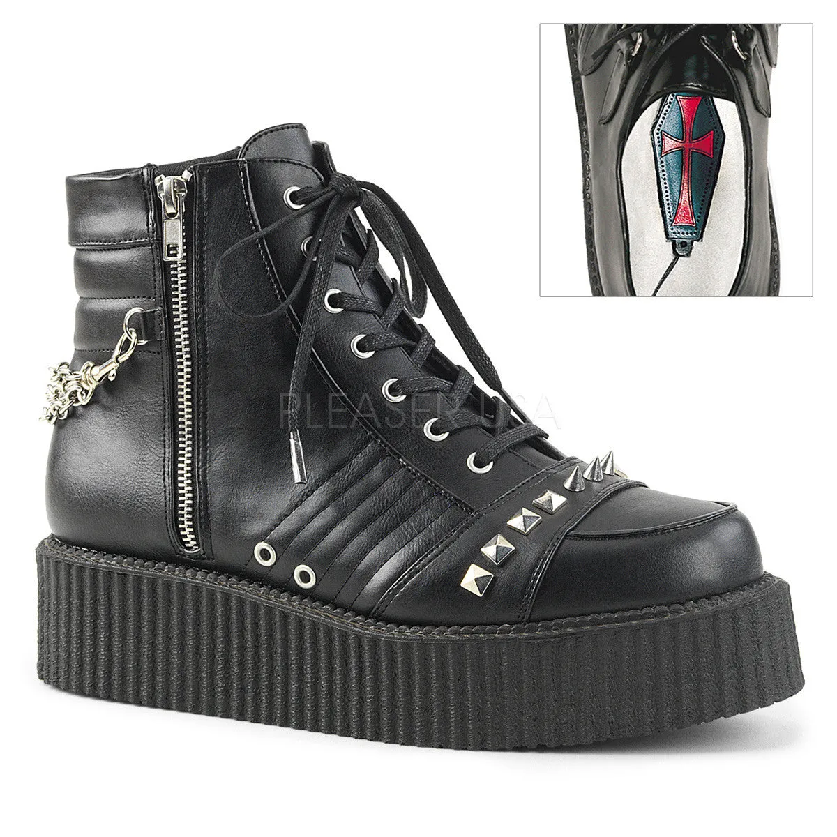 2 Inch Platform V-CREEPER-565 Black