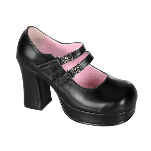 3 Inch Heel GOTHIKA-09 Black Pu