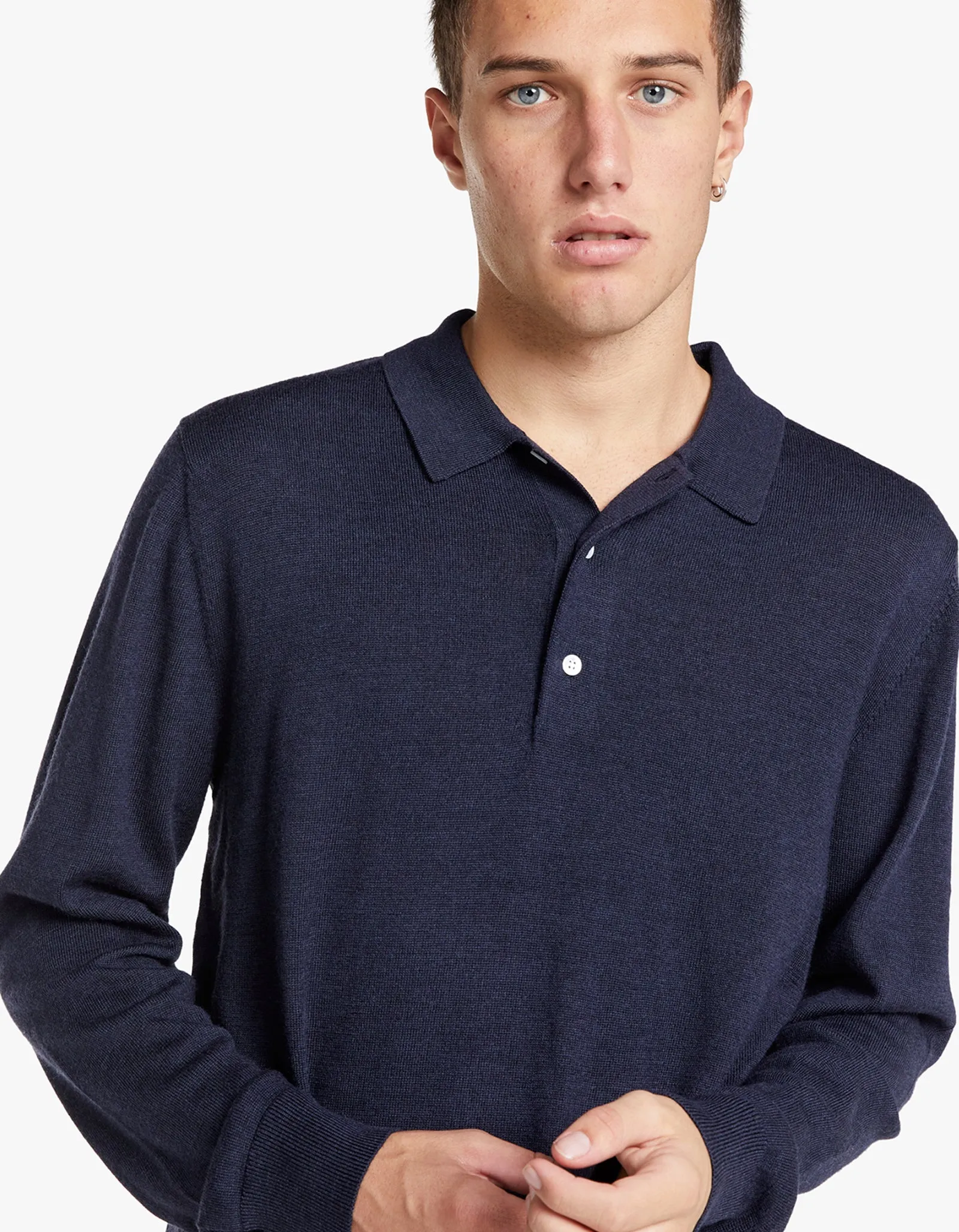 Academy Merino Polo - Navy