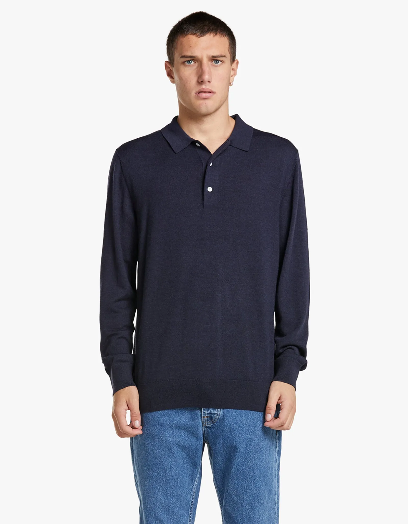 Academy Merino Polo - Navy