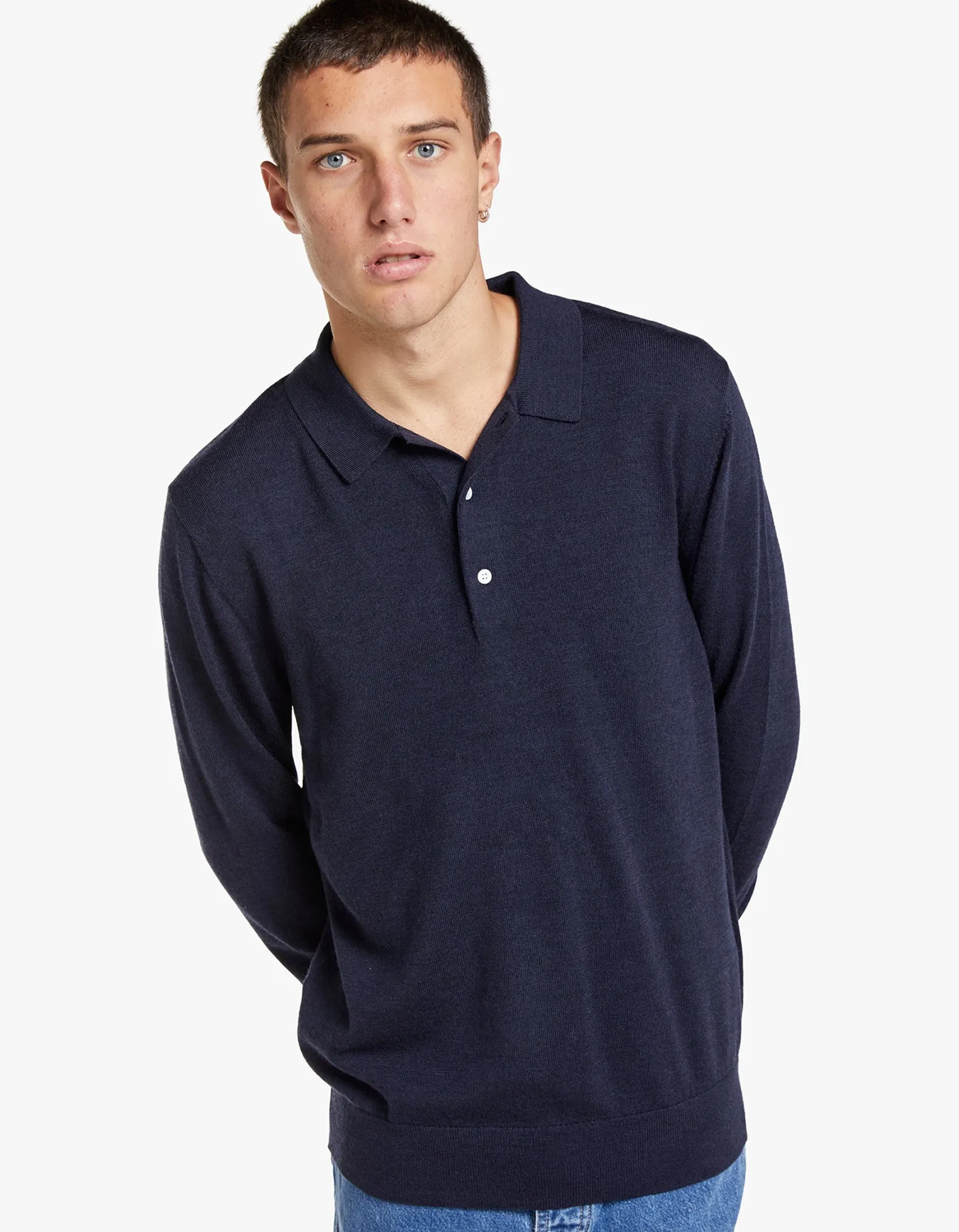 Academy Merino Polo - Navy