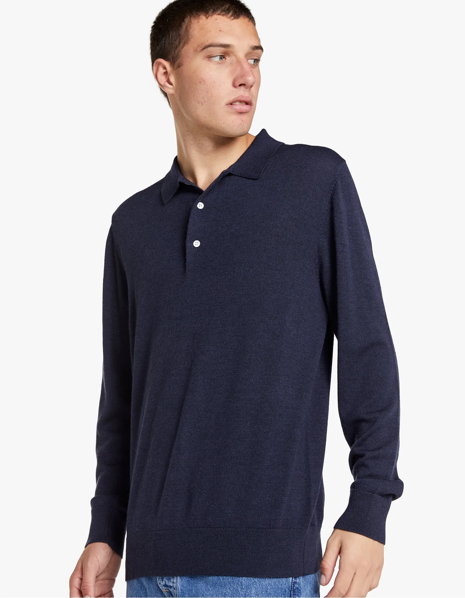 Academy Merino Polo - Navy