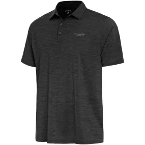 Antigua Men's Tonal Spear Matte Heather Polo - Black