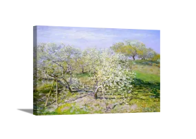 Apple Trees in Bloom | Claude Monet Masters Classic Art in Gallery Wrapped Canvas | Various Sizes