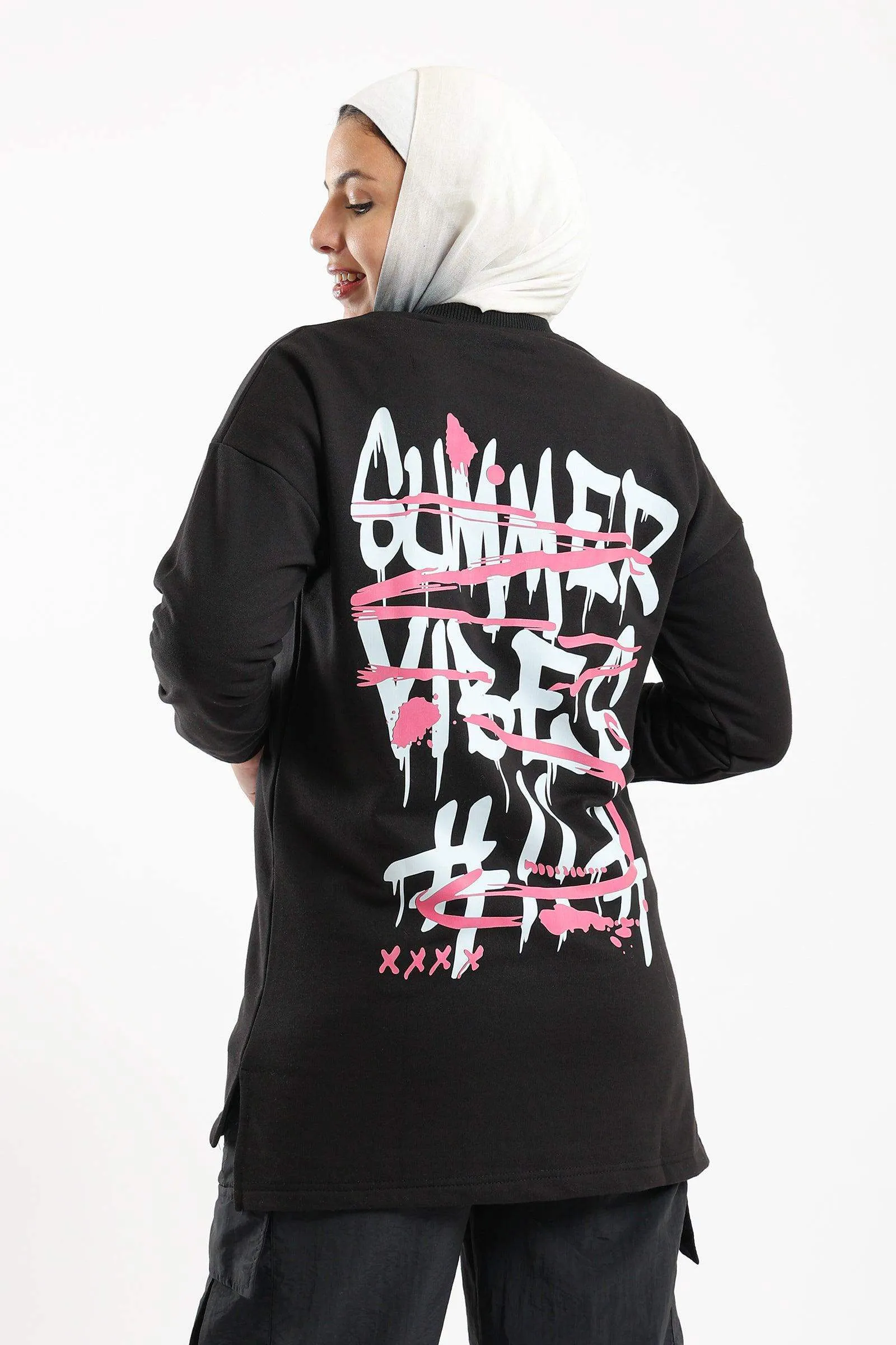 Back Printed Lounge Sweatshirt