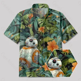 Bb8 Hawaiian Style Button Up Pocket Shirt