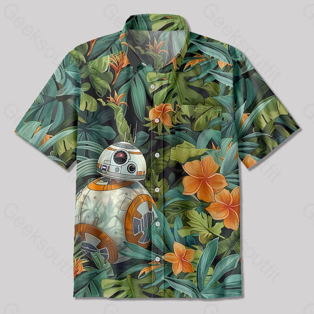 Bb8 Hawaiian Style Button Up Pocket Shirt