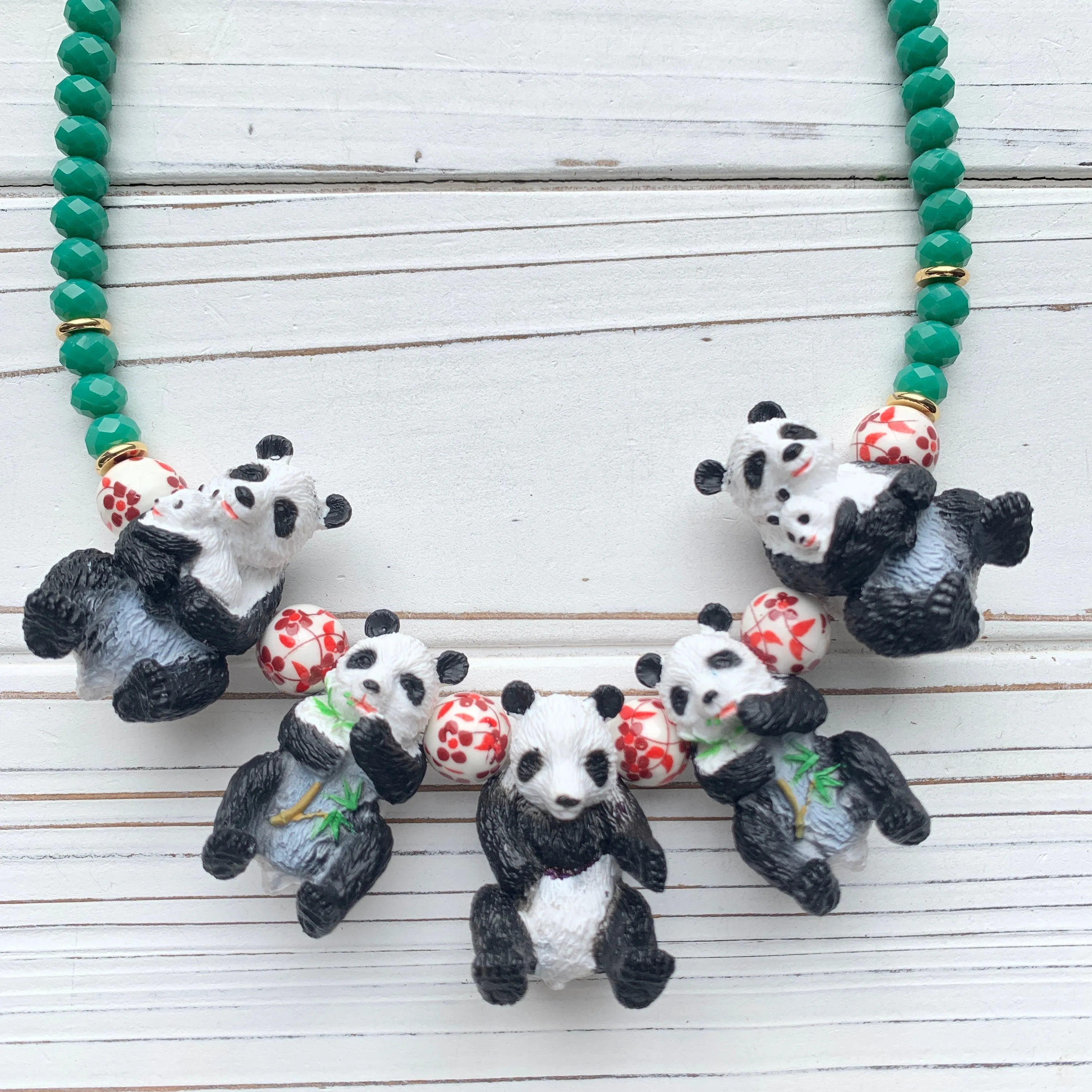 Beaded Panda Necklace