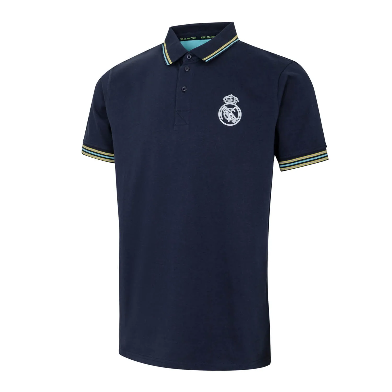 Bernabéu Neon Lights Polo Hombre talle en Cuello Azul