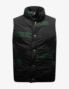 Black Studio Homme Print Reversible Gilet -