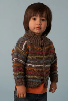 Boys Striped Cardigan Pattern (Knit)