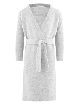 Cashmere robe for kids - light grey