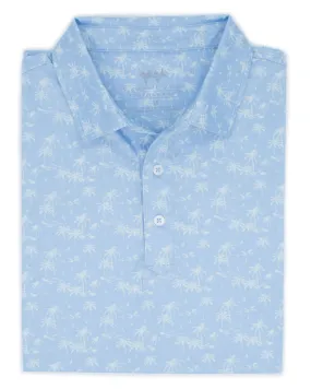 Coastal Cotton Palms Printed Polo