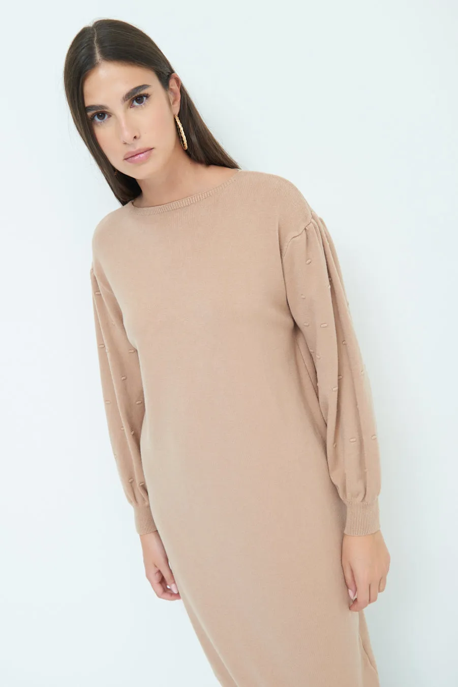 Cozy knit midi dress wholesale