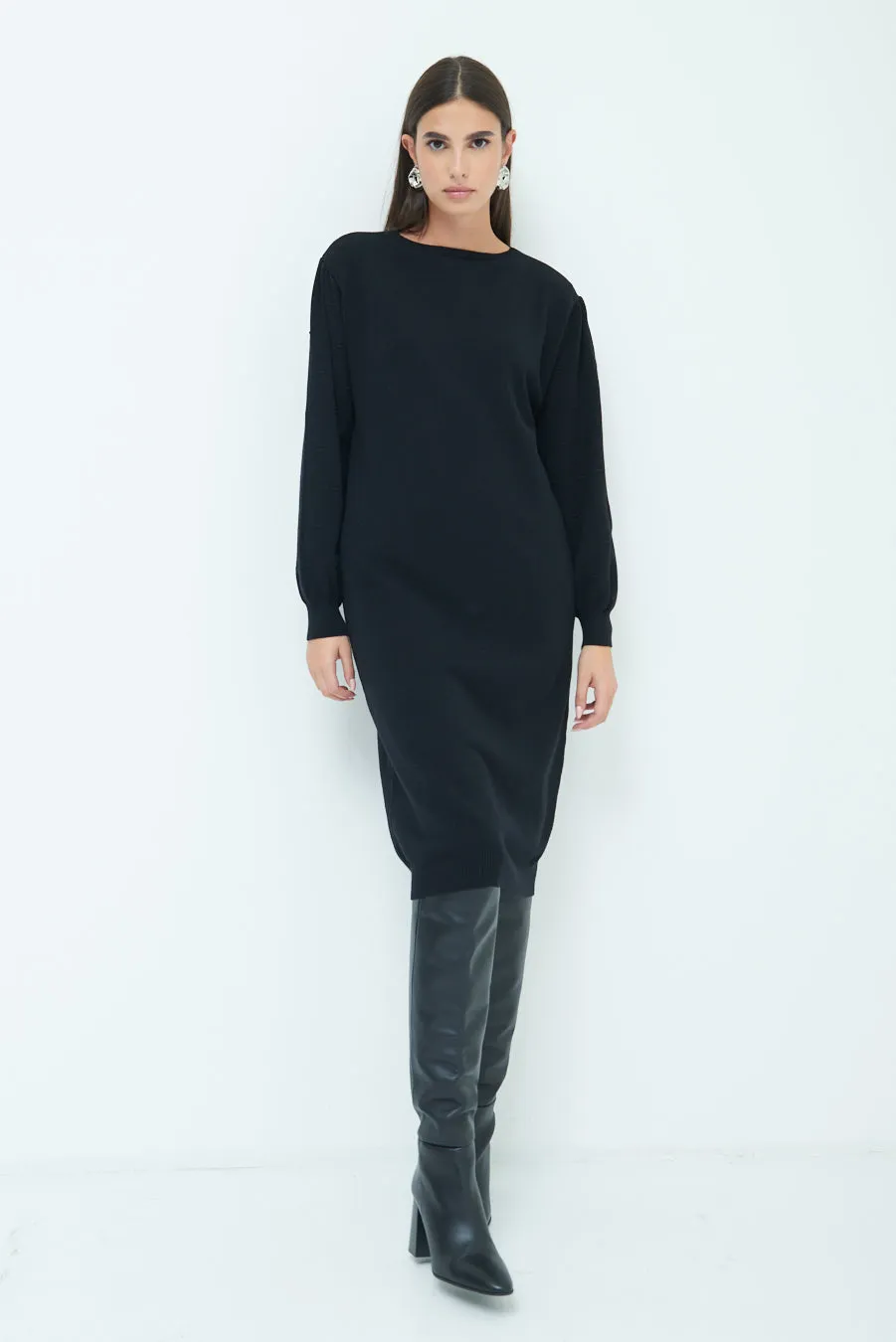 Cozy knit midi dress wholesale