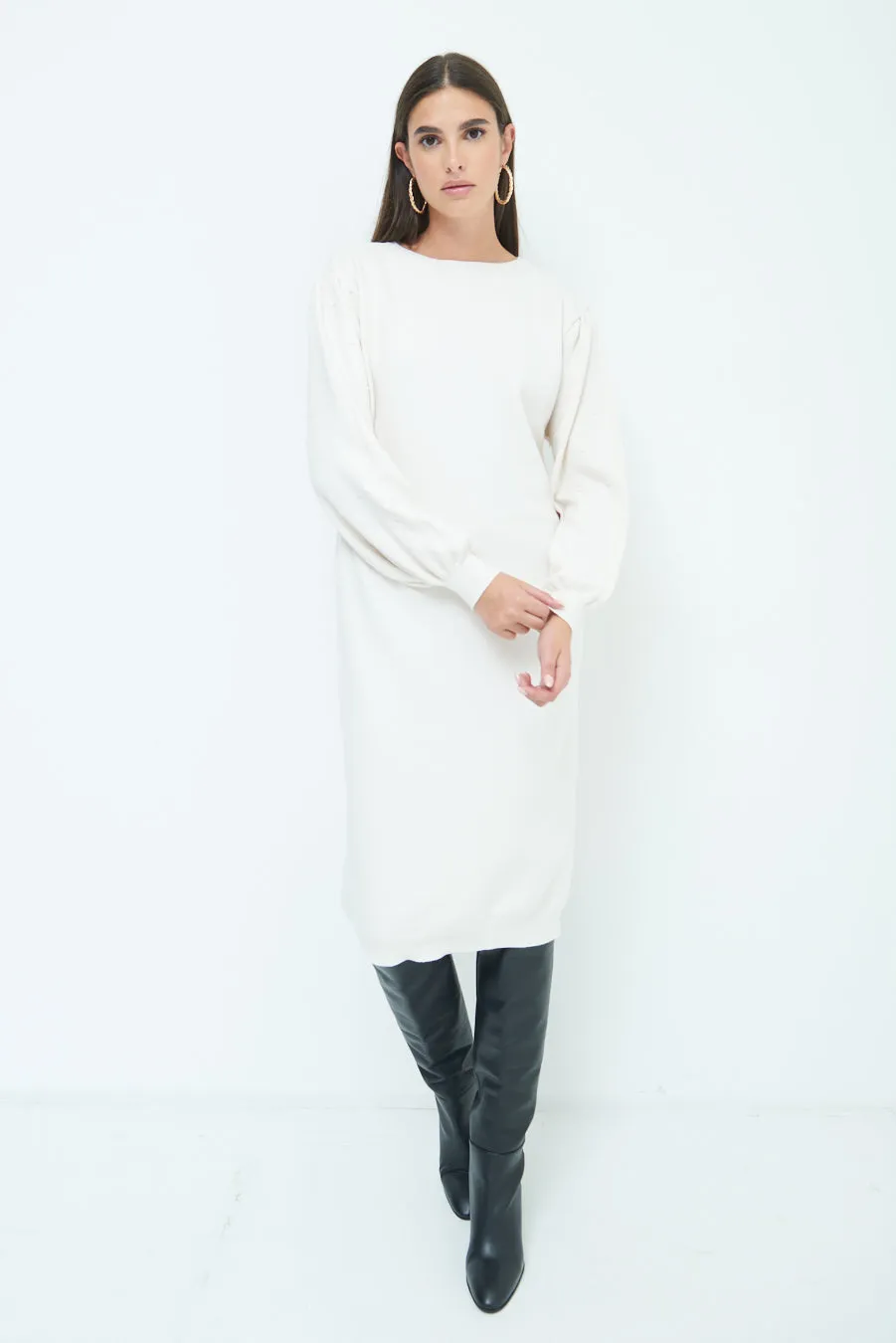 Cozy knit midi dress wholesale