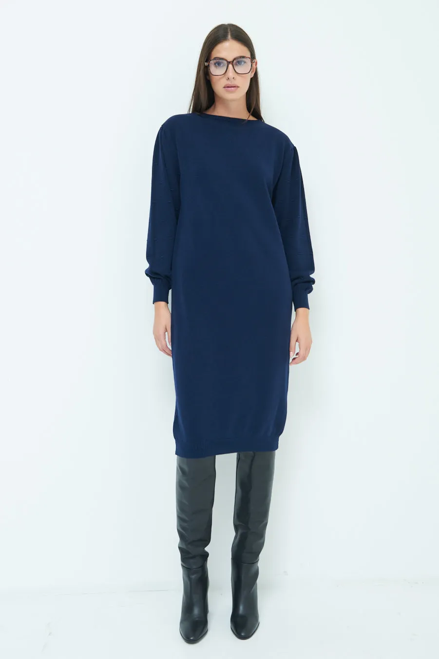 Cozy knit midi dress wholesale