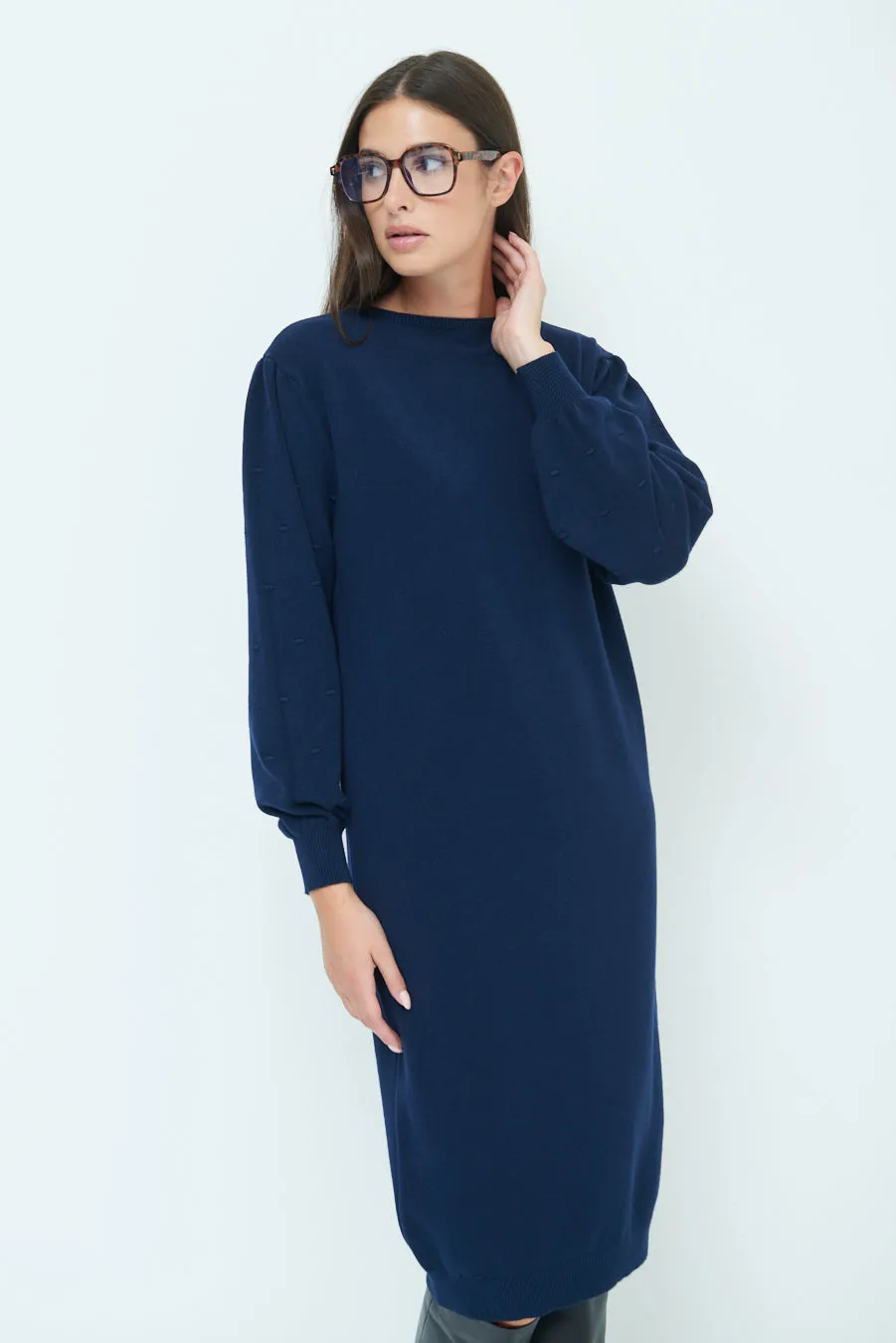 Cozy knit midi dress wholesale