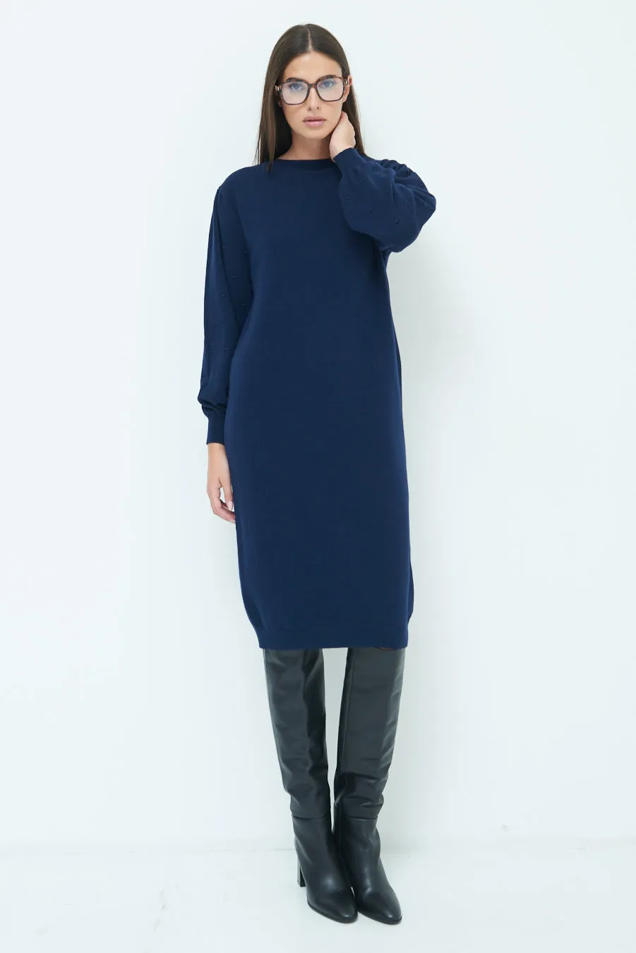 Cozy knit midi dress wholesale