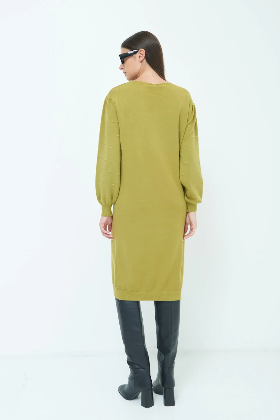 Cozy knit midi dress wholesale