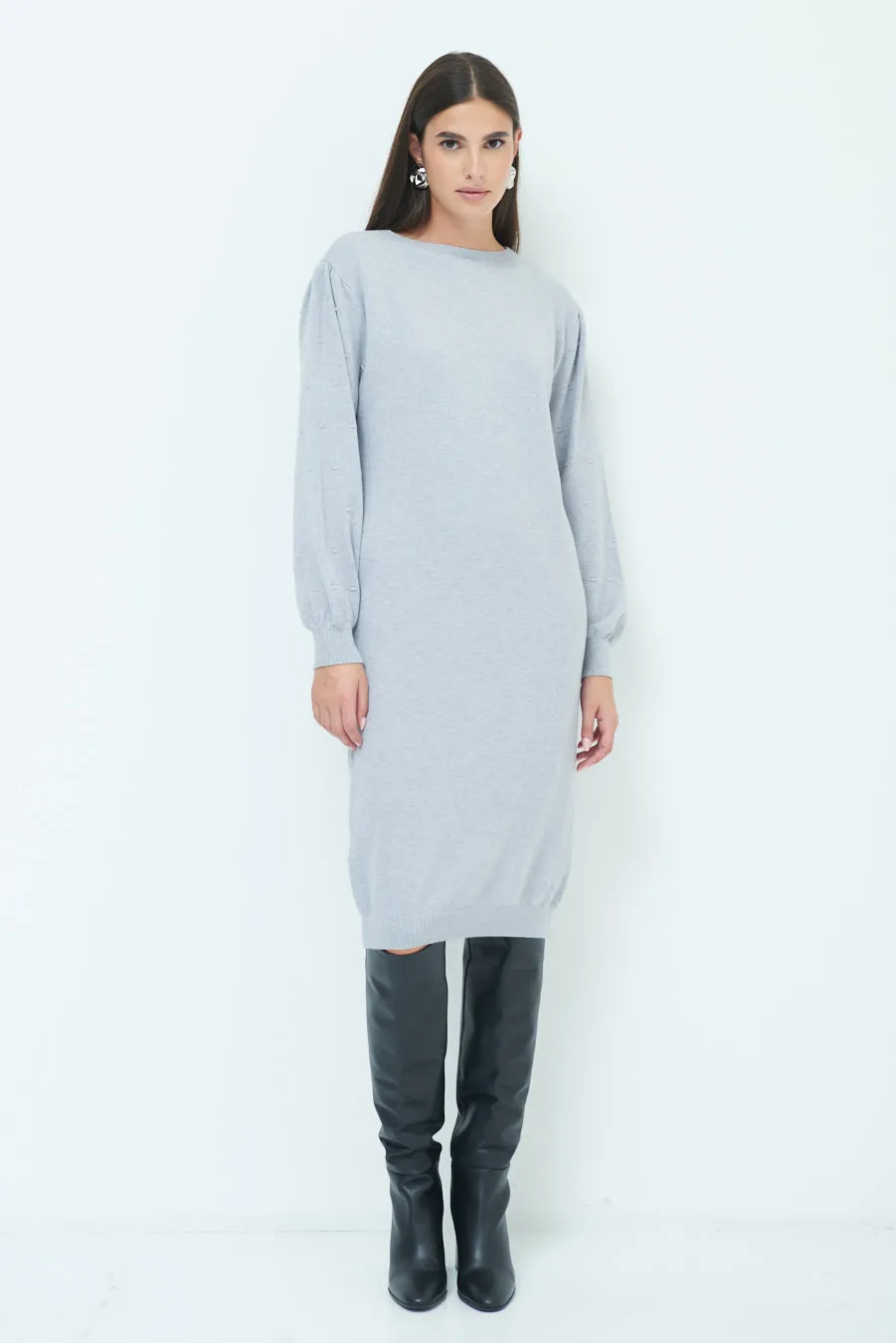 Cozy knit midi dress wholesale