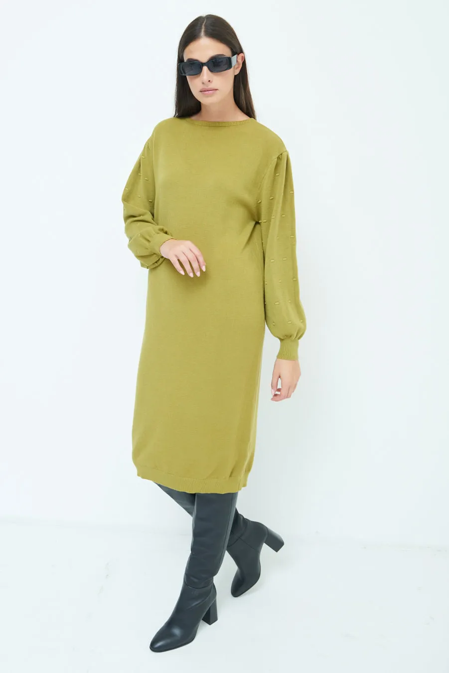 Cozy knit midi dress wholesale