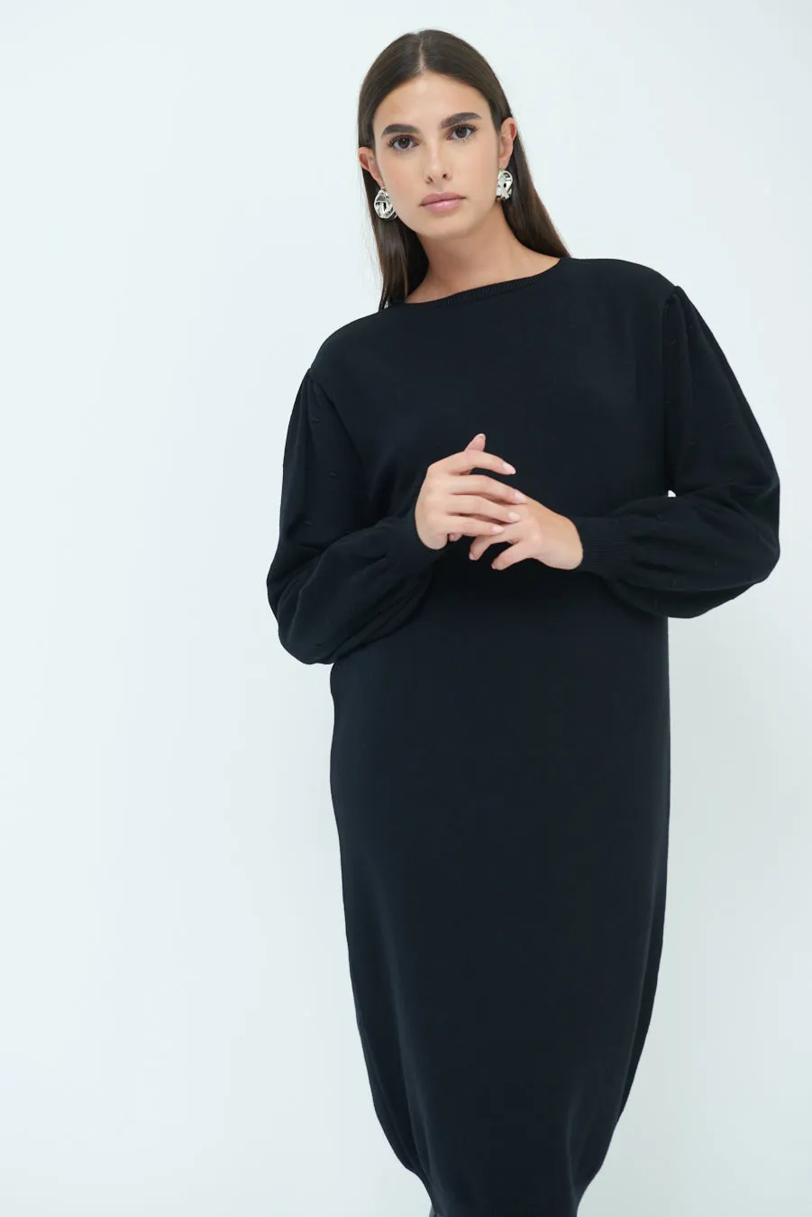 Cozy knit midi dress wholesale