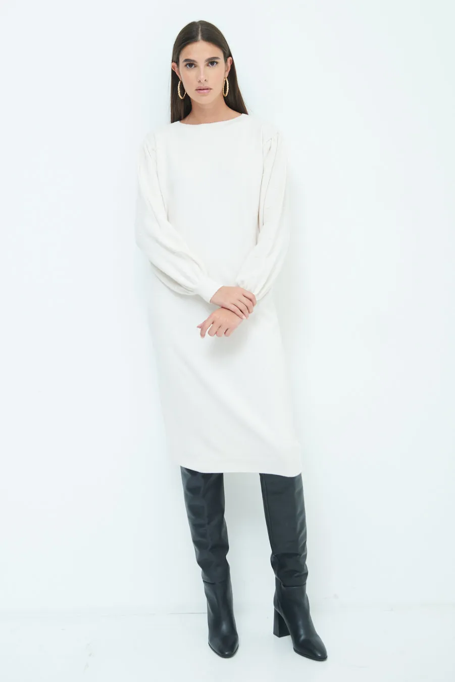 Cozy knit midi dress wholesale