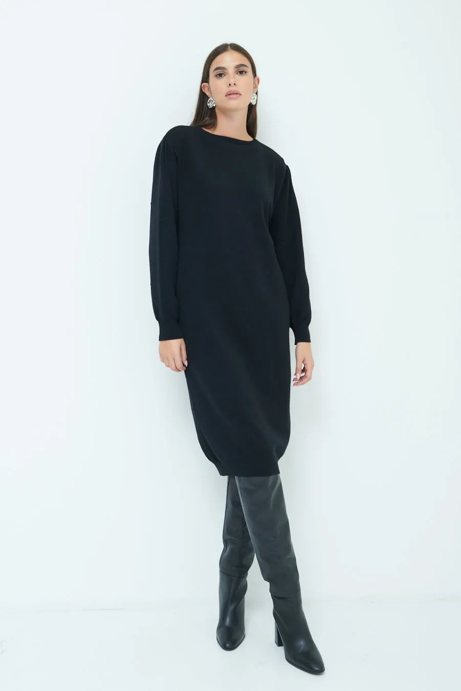 Cozy knit midi dress wholesale