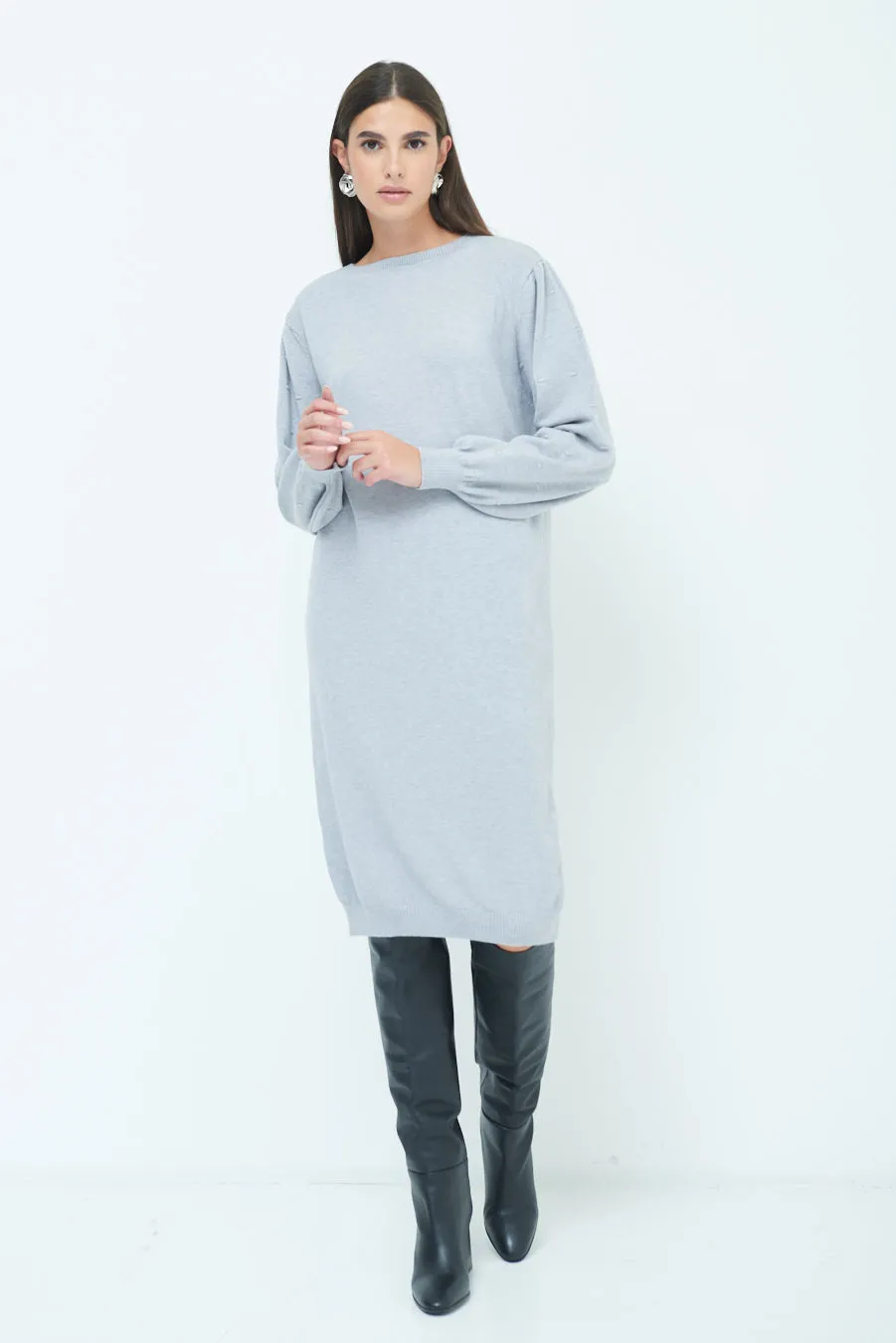 Cozy knit midi dress wholesale