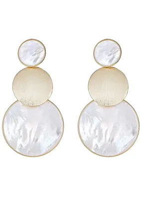 Cristina Sabatini Pebble Stack Earring - White Mop