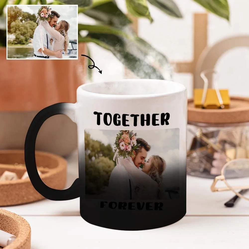 Custom Couple Photo Together Forever Personalized Morphing Mug