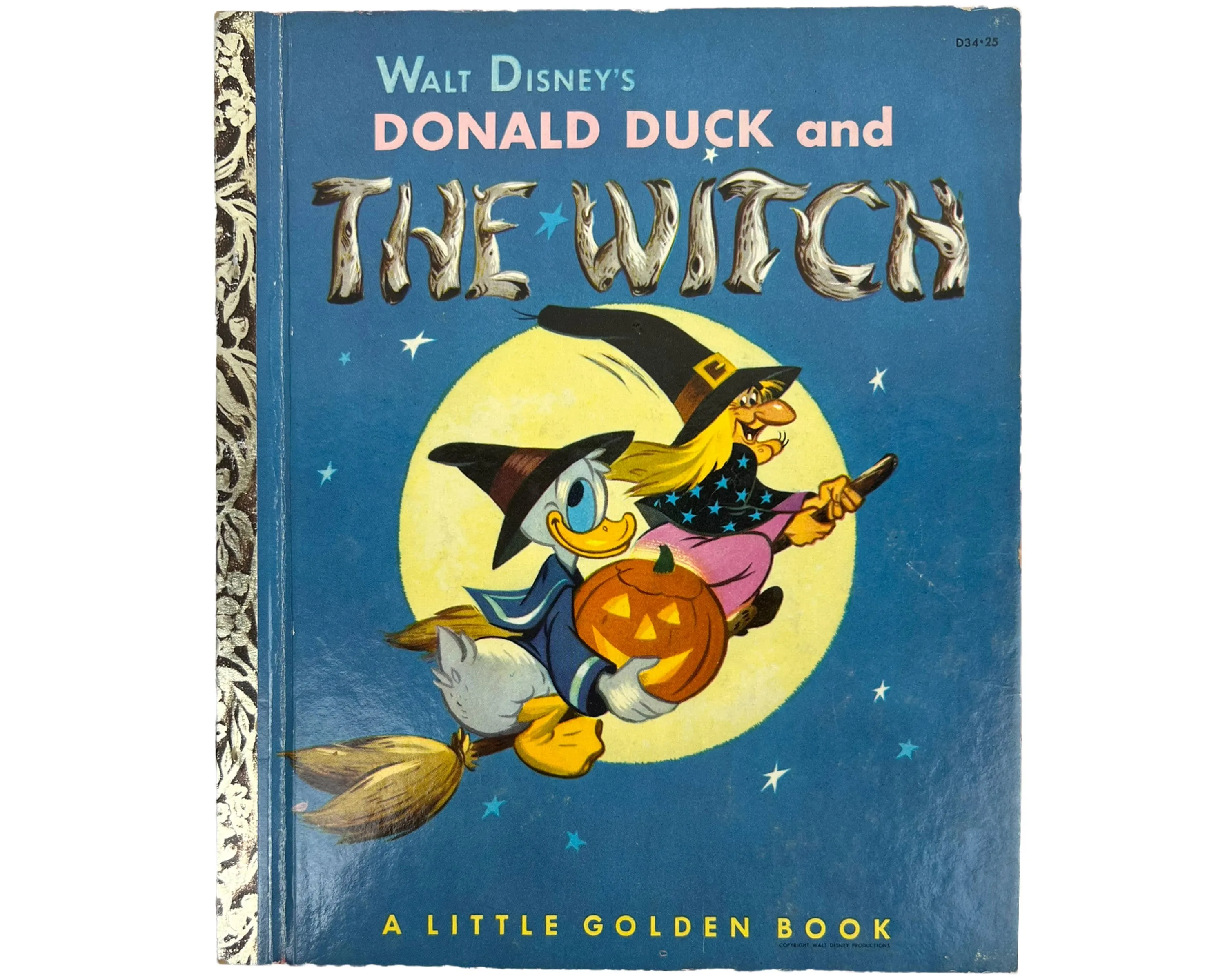 Donald Duck and The Witch Little Golden Book 1st Edition A Printing 1953 Near Fine Condition