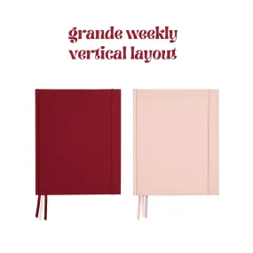 Emma Kate Co. 2025 Planner - Grande | VERTICAL Weekly Layout | Various Colours