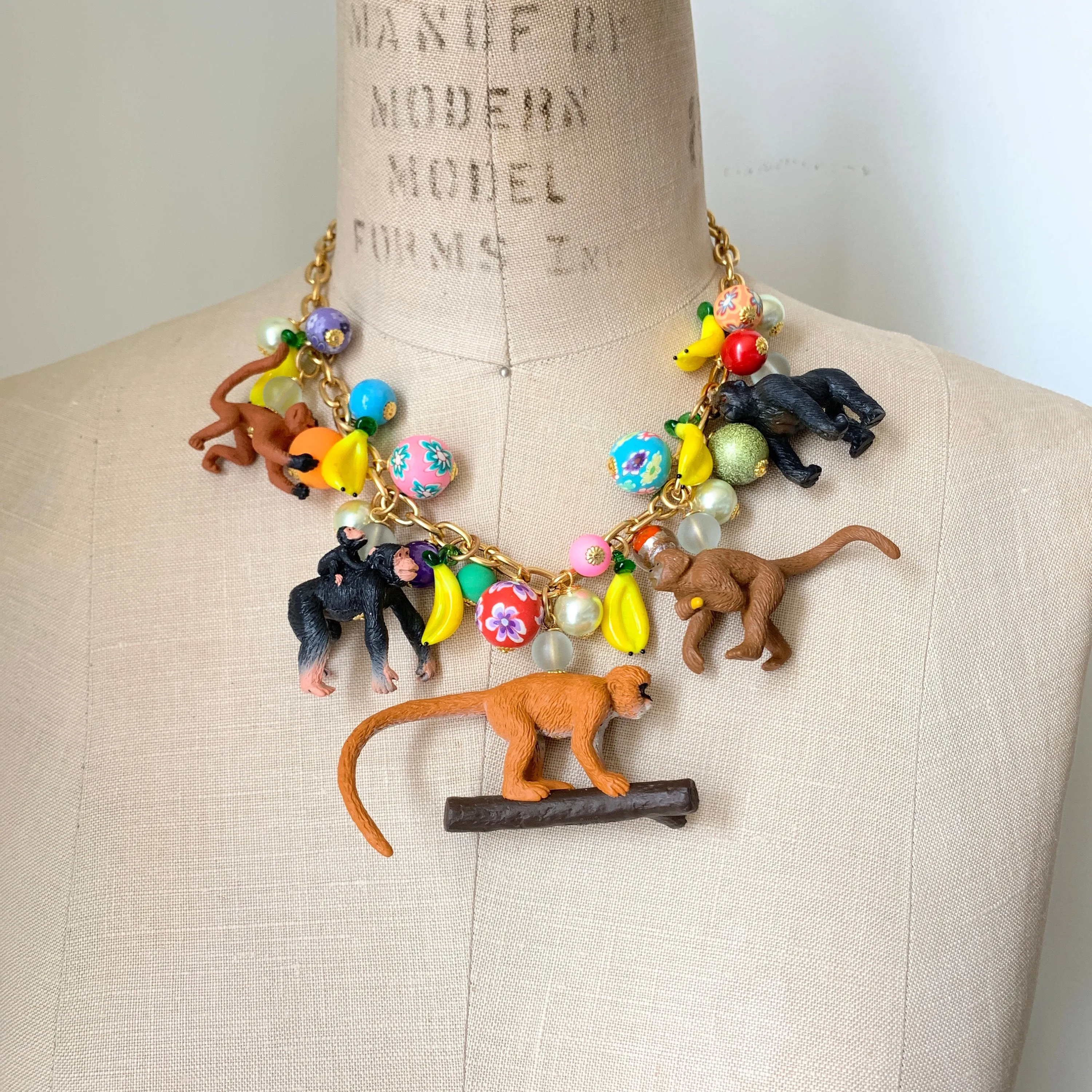 Go Bananas Monkey Necklace