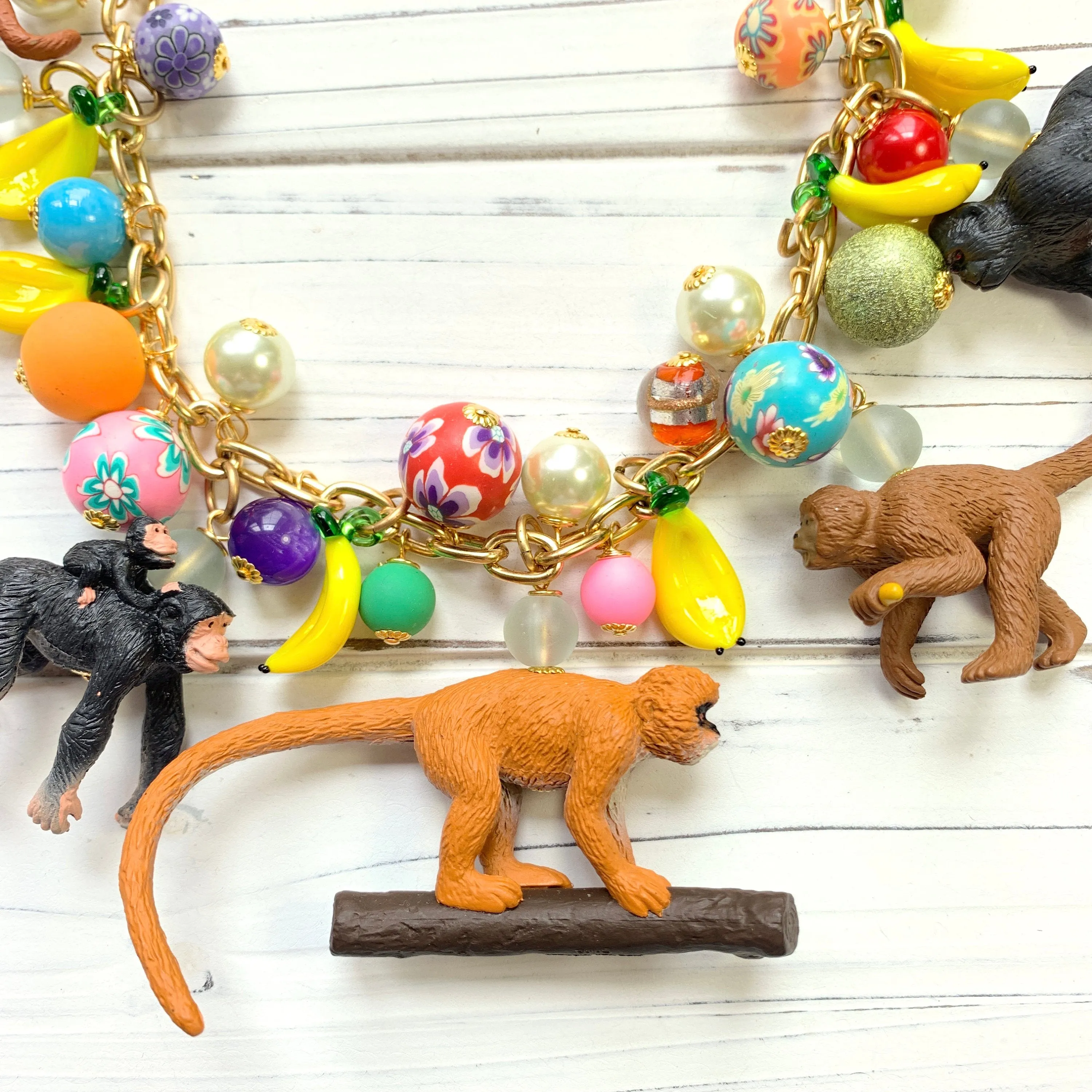 Go Bananas Monkey Necklace