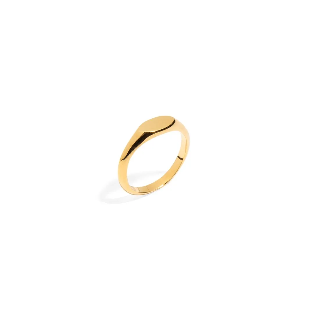 GOLDEN DAINTY SIGNET RING