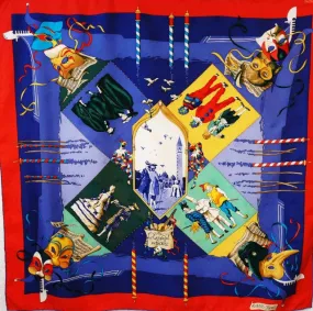 Hermes Silk Jacquard Scarf Le Carnaval de Venise