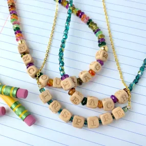 Inspirational Teacher's 3-Piece Necklace Set