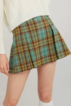 Joy Tartan Check Pleated Skirt