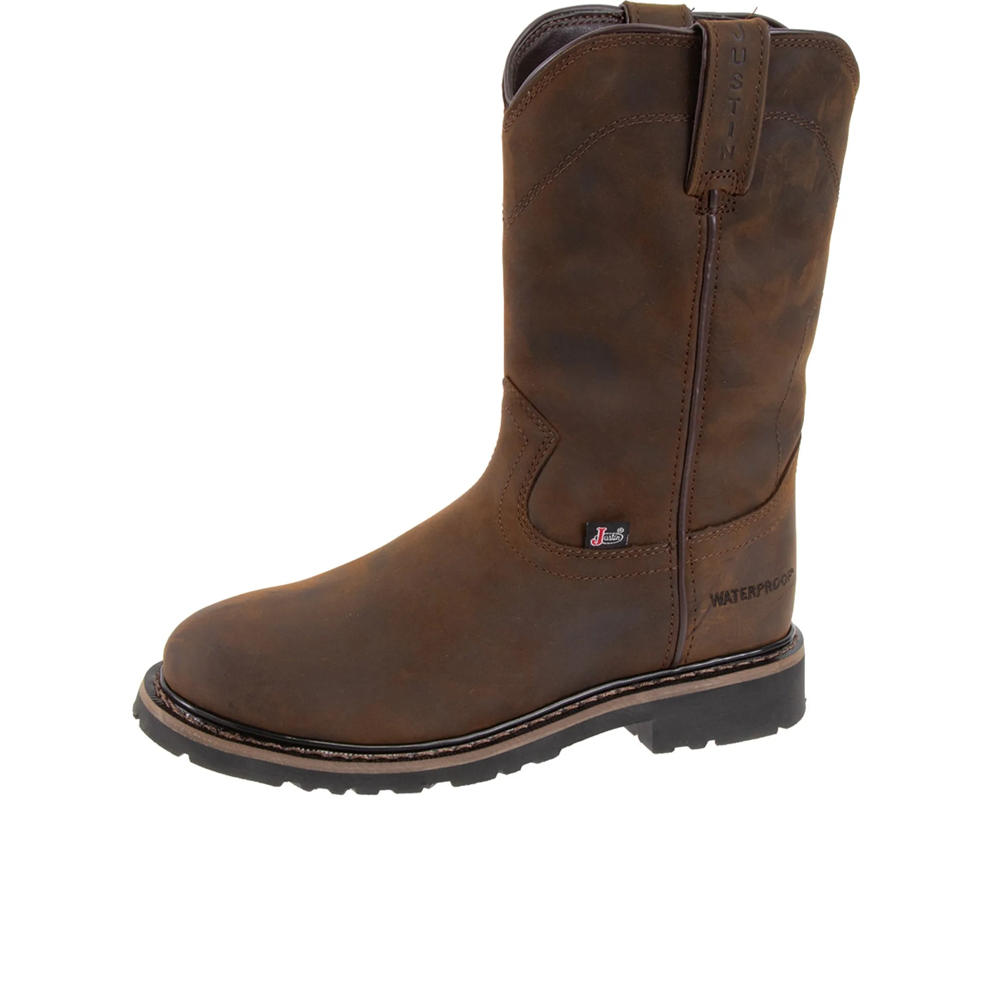 Justin Drywall 10 Inch Soft Toe Whiskey Brown