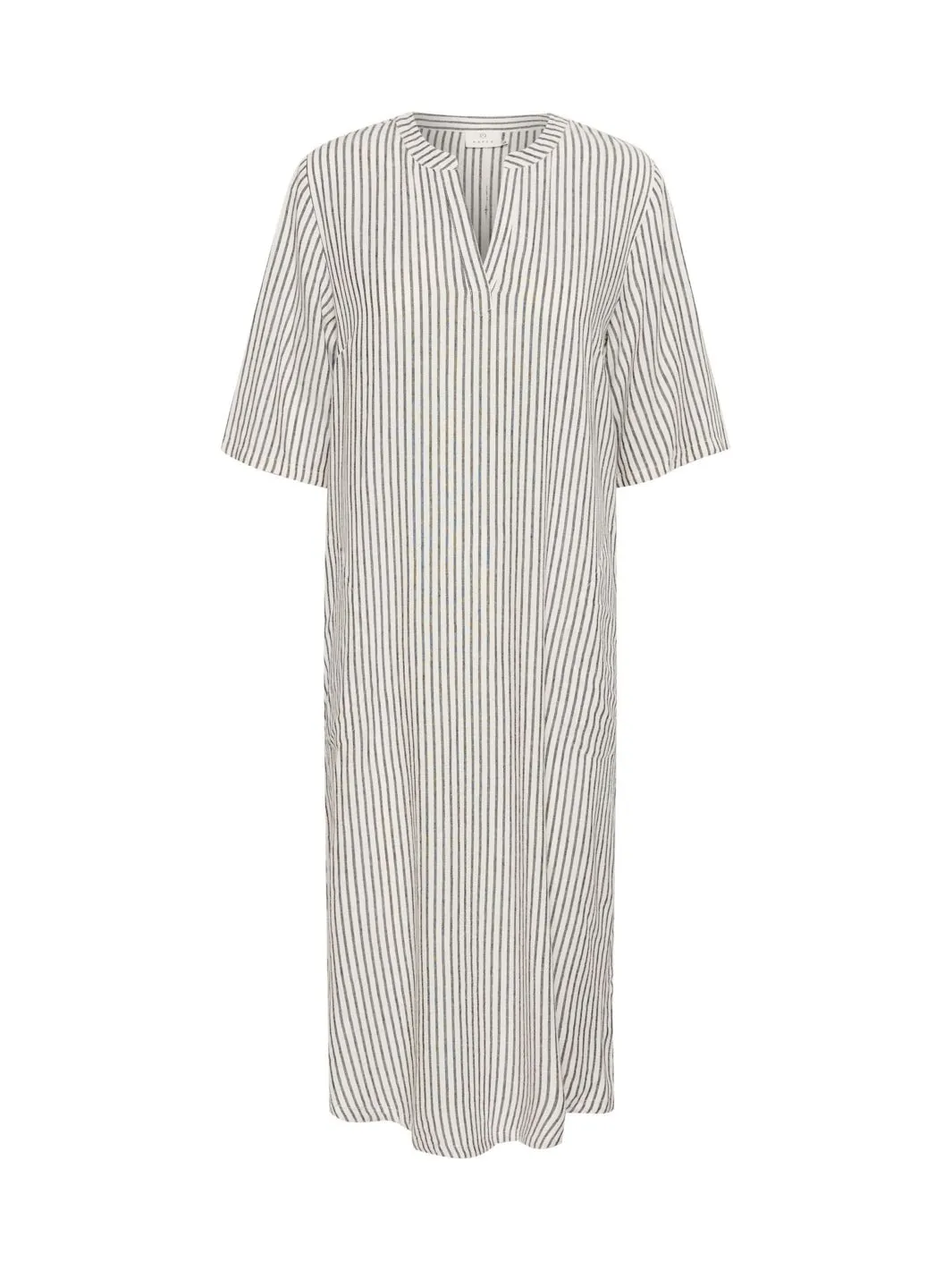 Kaffe KAmilia kaftan dress chalk/black stripe