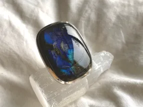 Labradorite Naevia Ring - XLarge Square (US 9.5)