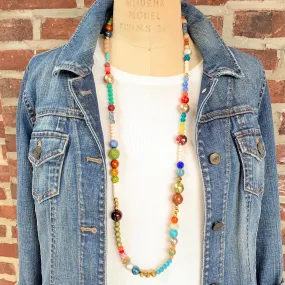 LAST FEW Lenora Dame Long Boho Beaded Necklace