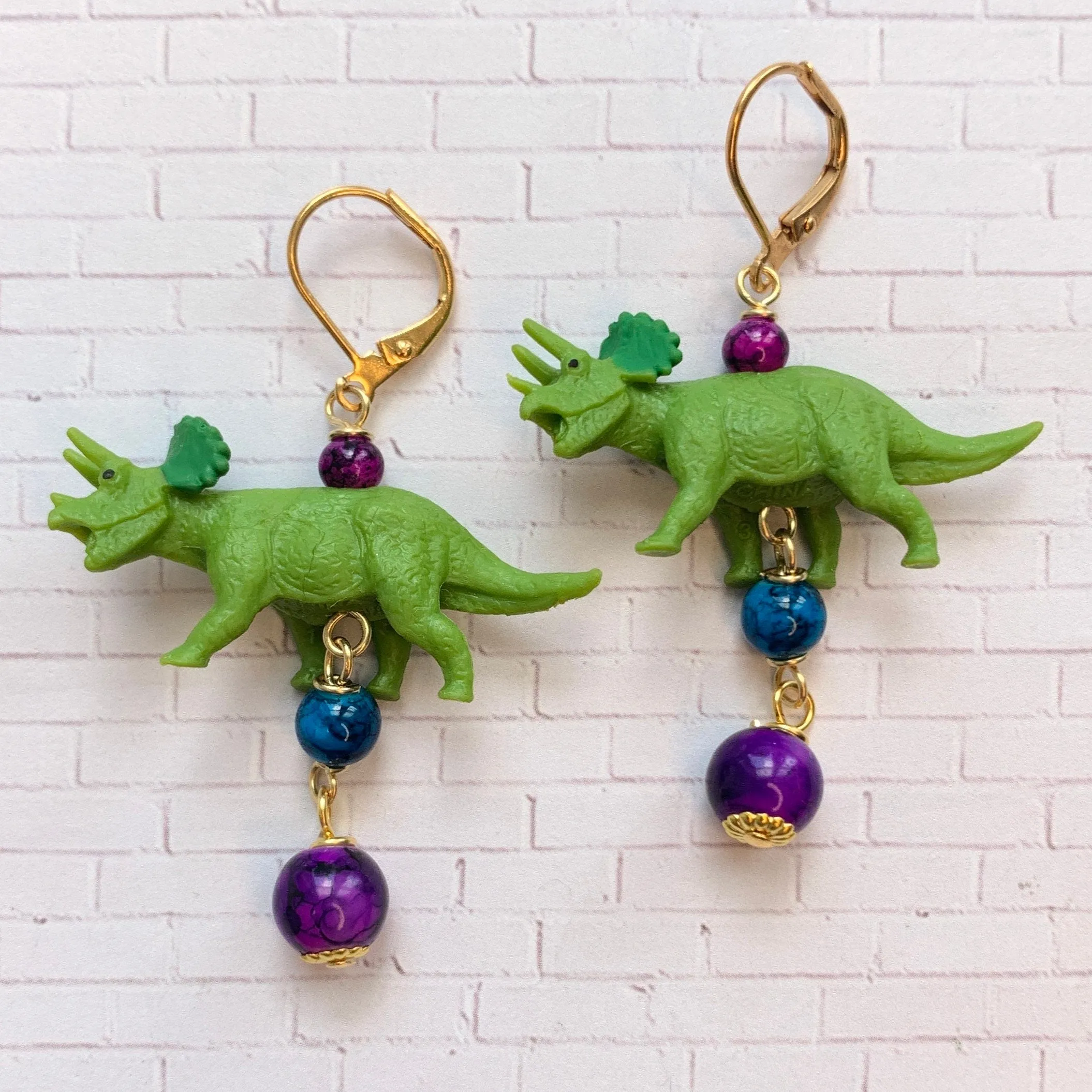 Lenora Dame Mini Dinosaur Earrings