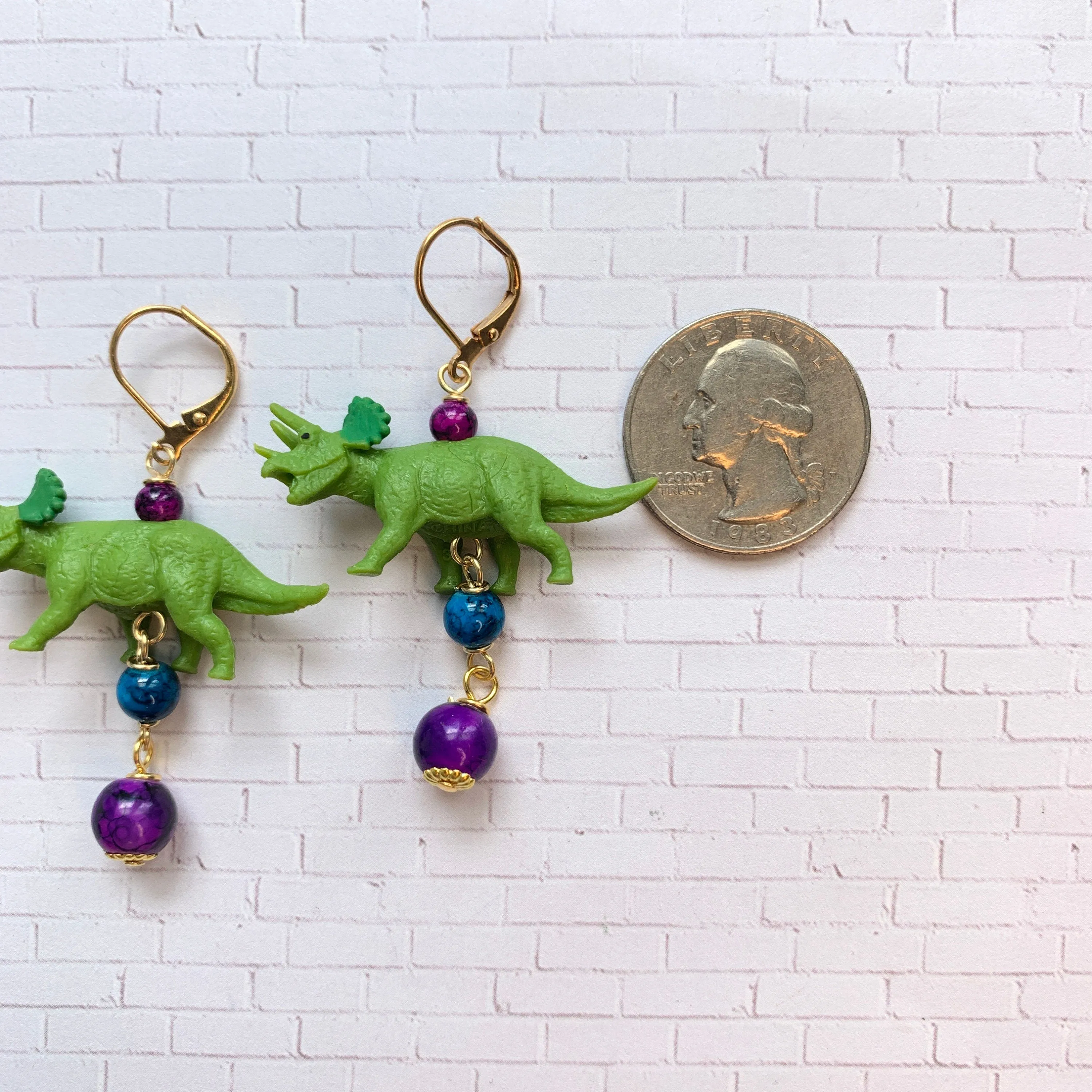 Lenora Dame Mini Dinosaur Earrings