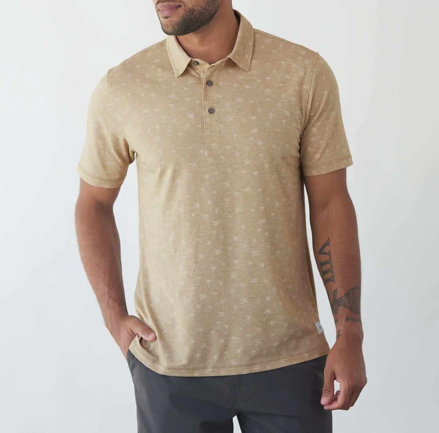 Linksoul Delray Palm Print Polo