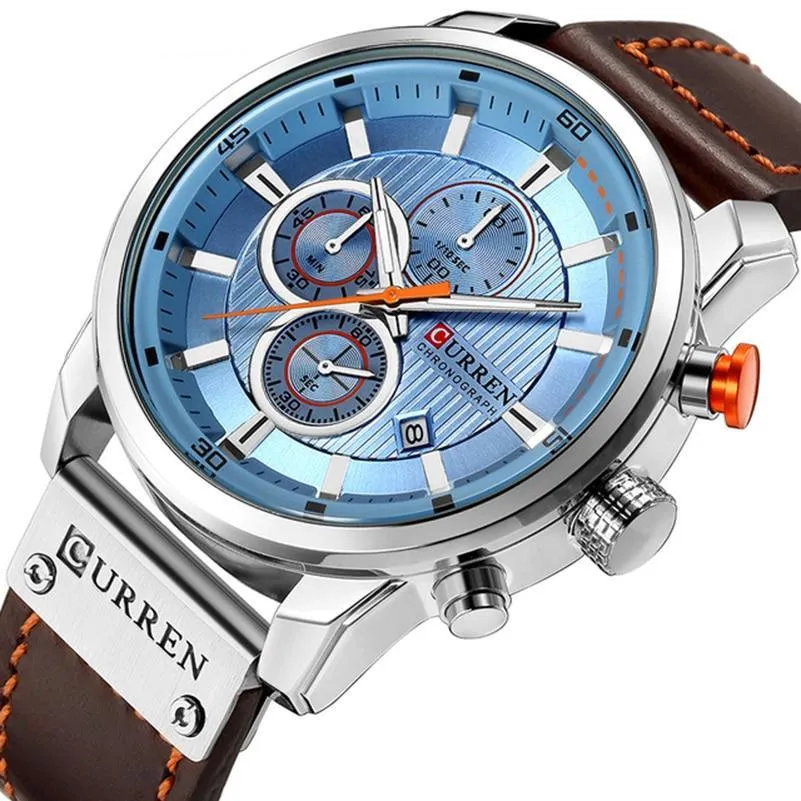 Luxury Leather Strap Men Watch