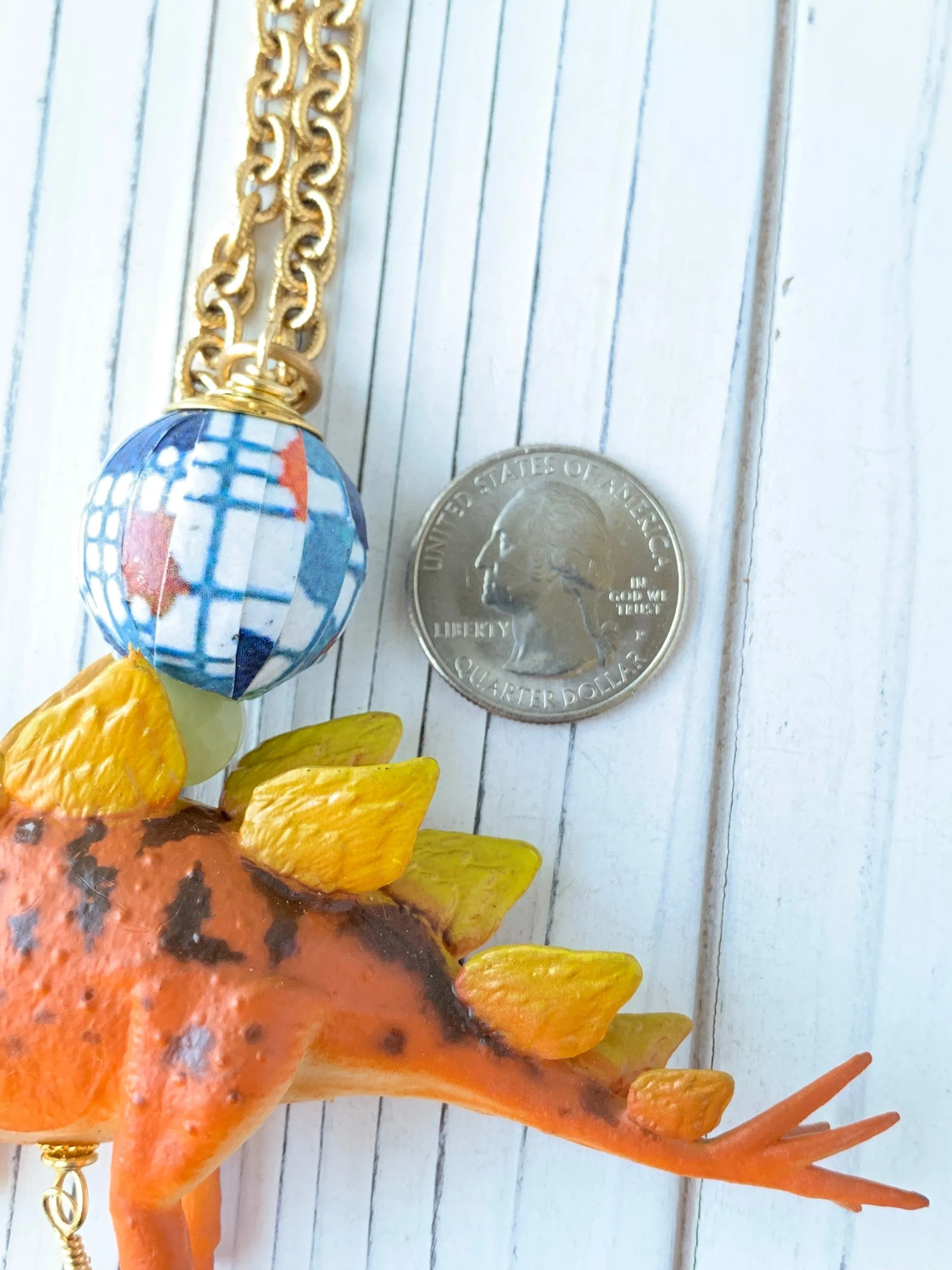 Megan the Stegosaurus Pendant Necklace